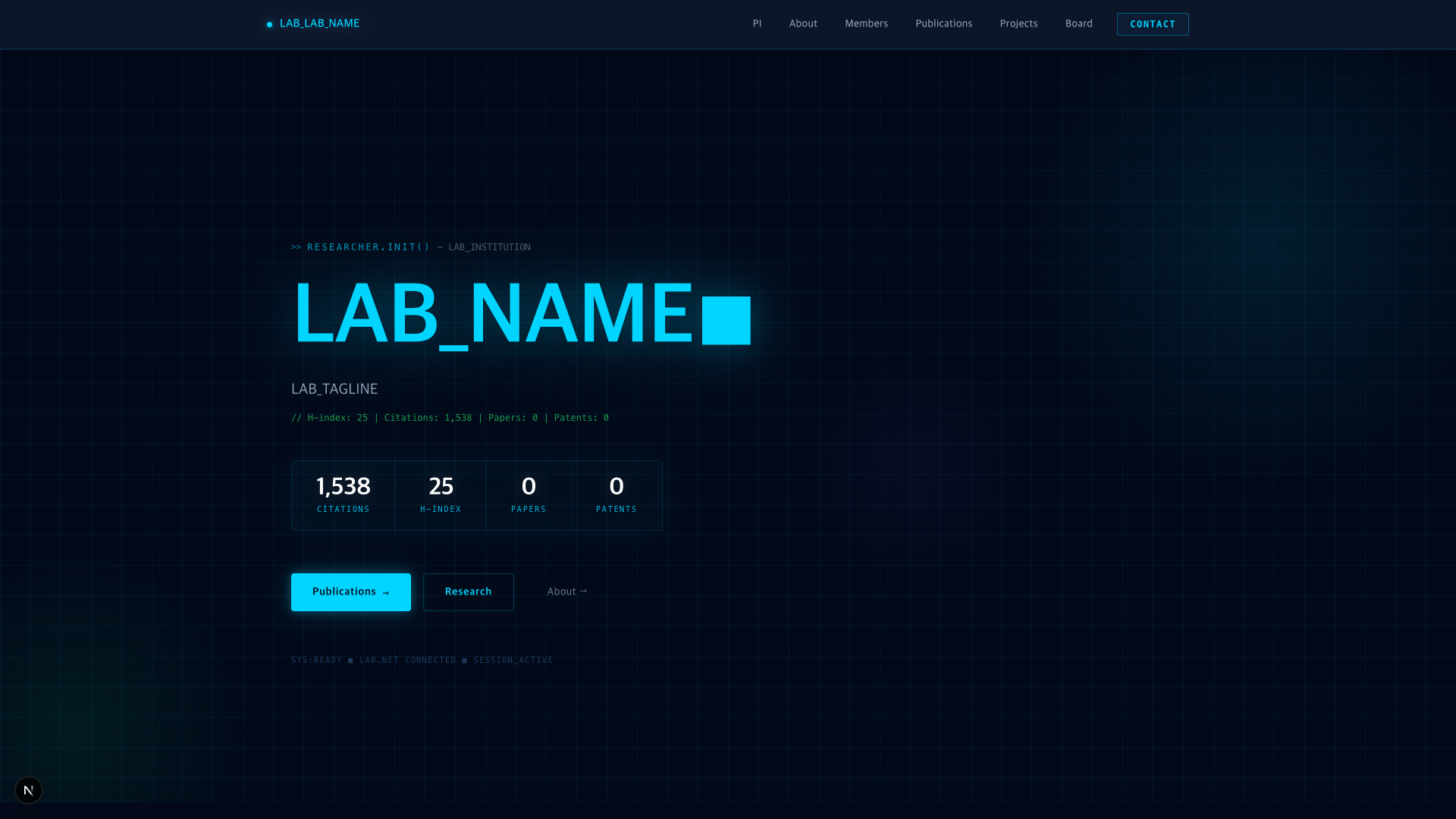 Neon 템플릿 미리보기
